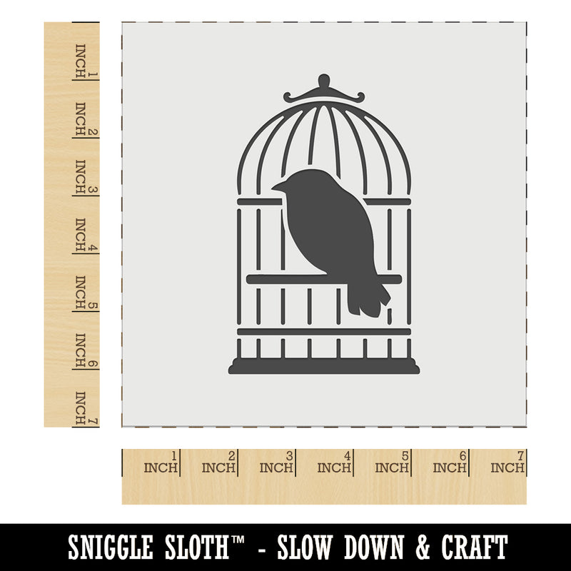 Pet Wire Bird in Birdcage Wall Cookie DIY Craft Reusable Stencil