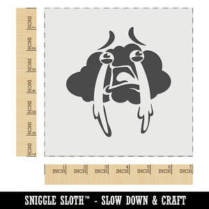 Sad Crying Rain Cloud Wall Cookie DIY Craft Reusable Stencil