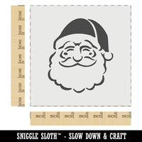 Santa Claus Head with Big Bushy Beard Christmas Holiday Wall Cookie DIY Craft Reusable Stencil