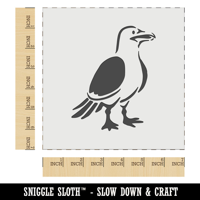 Standing Seagull Bird Wall Cookie DIY Craft Reusable Stencil
