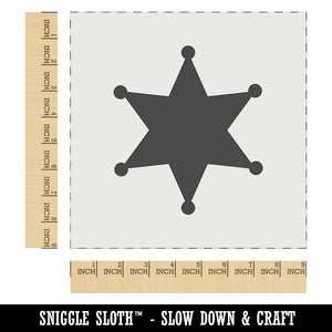 Sheriff Policeman Badge Wall Cookie DIY Craft Reusable Stencil