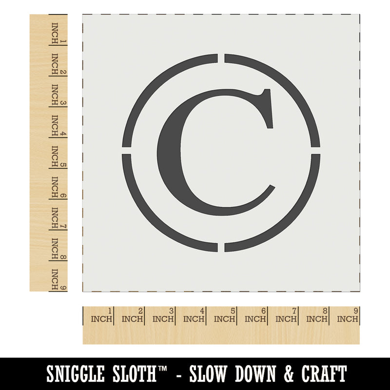 Copyright Symbol Wall Cookie DIY Craft Reusable Stencil