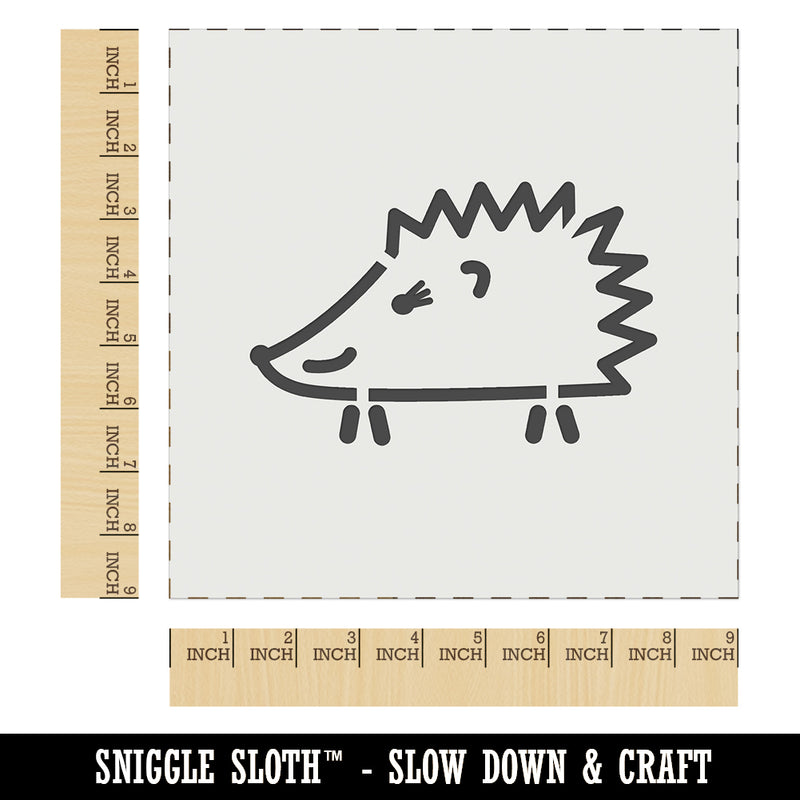 Happy Hedgehog Doodle Wall Cookie DIY Craft Reusable Stencil