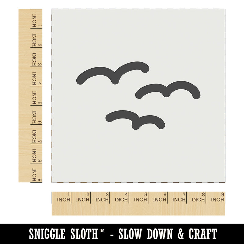 Simple Seagulls Birds Wall Cookie DIY Craft Reusable Stencil