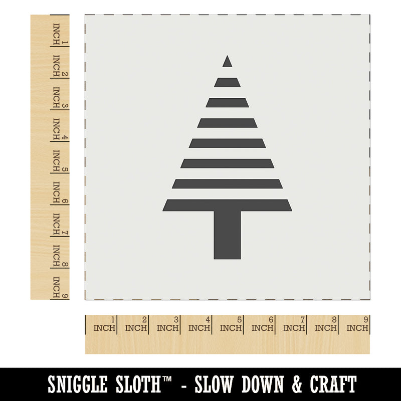 Striped Pine Woodland Tree Wall Cookie DIY Craft Reusable Stencil