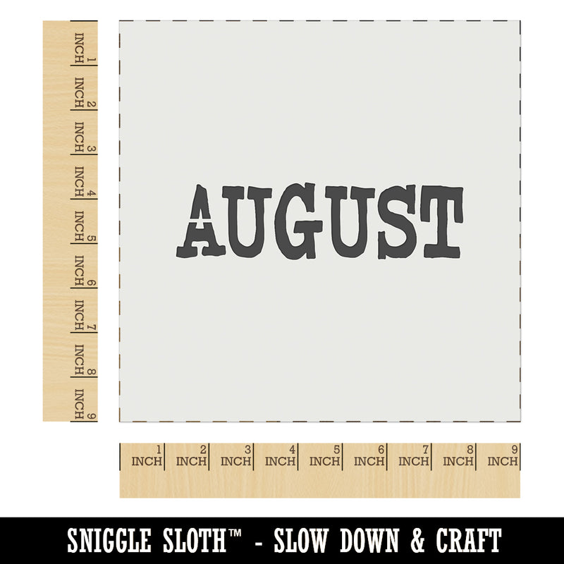 August Month Calendar Fun Text Wall Cookie DIY Craft Reusable Stencil