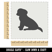 Puppy Dog Sitting Solid Wall Cookie DIY Craft Reusable Stencil