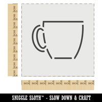 Coffee Mug Cup Outline Wall Cookie DIY Craft Reusable Stencil