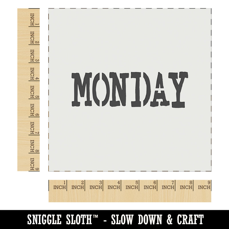 Monday Text Wall Cookie DIY Craft Reusable Stencil