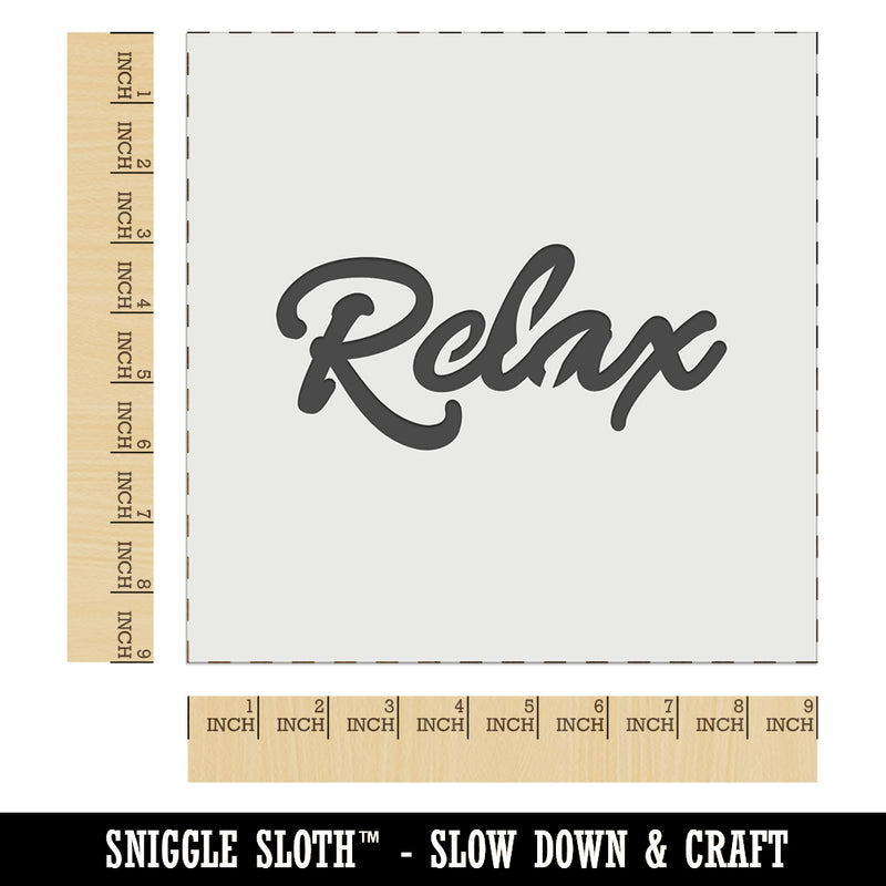 Relax Fun Text Wall Cookie DIY Craft Reusable Stencil