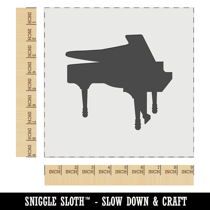 Grand Piano Music Instrument Silhouette Wall Cookie DIY Craft Reusable Stencil