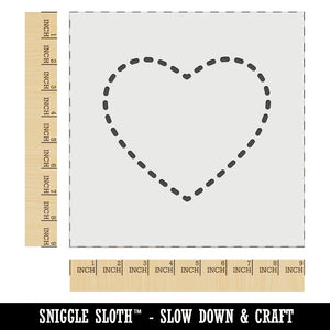 Heart Dashed Love Outline Wall Cookie DIY Craft Reusable Stencil