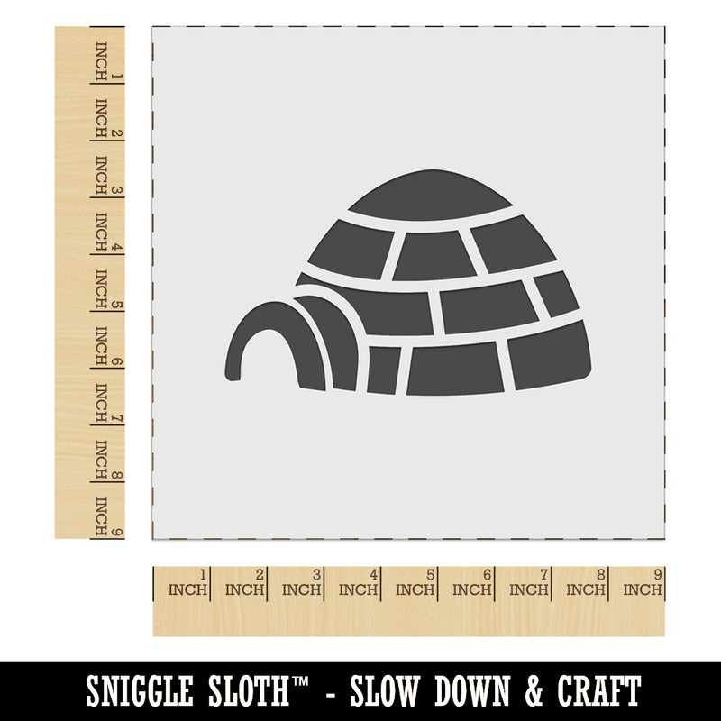 Igloo Ice House Wall Cookie DIY Craft Reusable Stencil