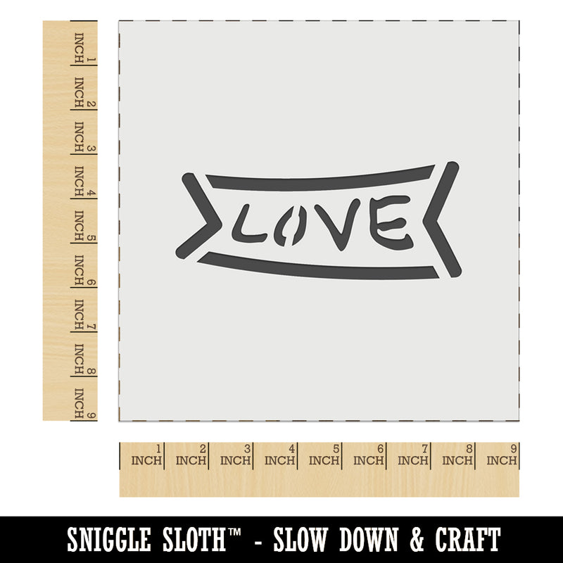 Love Banner Wall Cookie DIY Craft Reusable Stencil