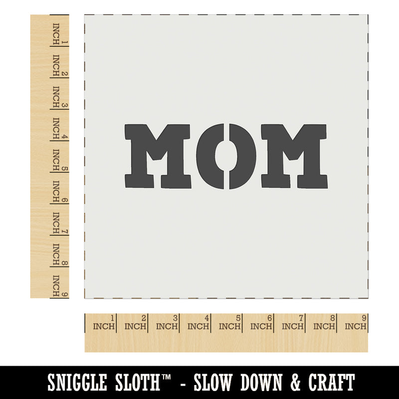 Mom Fun Text Wall Cookie DIY Craft Reusable Stencil