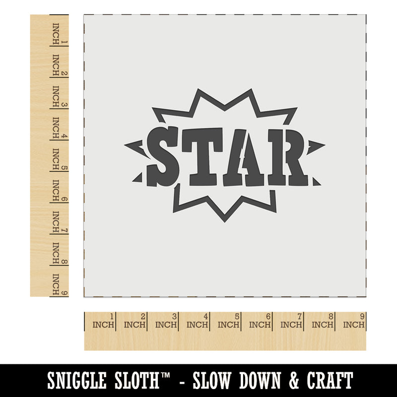 Star Burst Fun Text Teacher School Wall Cookie DIY Craft Reusable Stencil