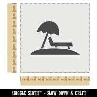 Lounge Chair Umbrella Beach Sun Wall Cookie DIY Craft Reusable Stencil