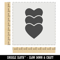 Heart Love Trio Wall Cookie DIY Craft Reusable Stencil