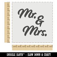 Mr. and Mrs. Married Couple Wedding Anniversary Wall Cookie DIY Craft Reusable Stencil