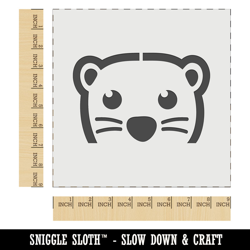 Peeking Otter Wall Cookie DIY Craft Reusable Stencil