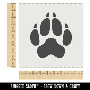 Wolf Coyote Paw Print Wall Cookie DIY Craft Reusable Stencil