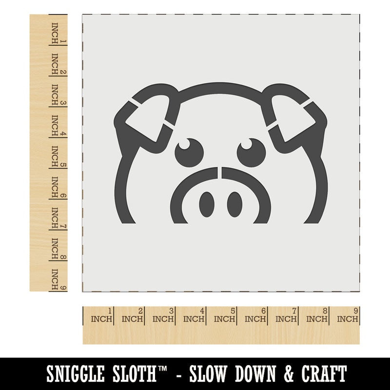 Peeking Pig Wall Cookie DIY Craft Reusable Stencil