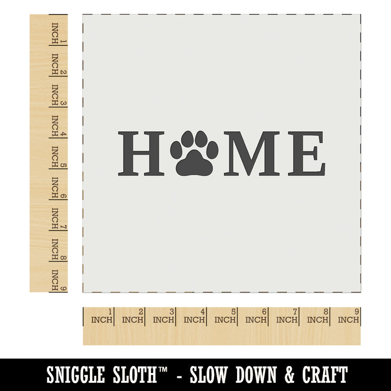 Home with Paw Print Dog Cat Pet Wall Cookie DIY Craft Reusable Stencil