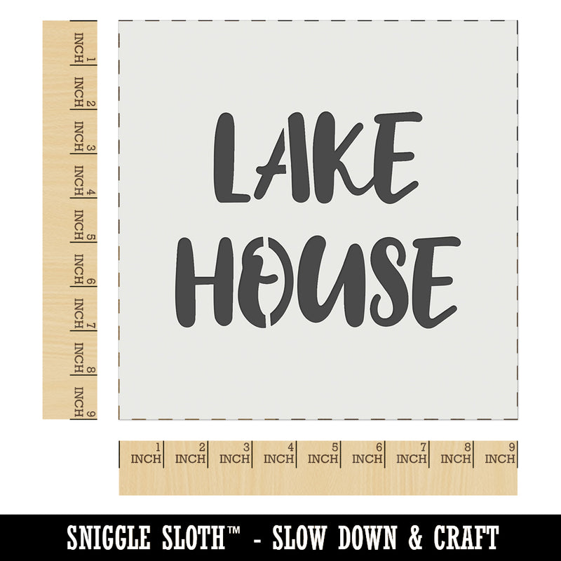 Lake House Fun Sign Wall Cookie DIY Craft Reusable Stencil