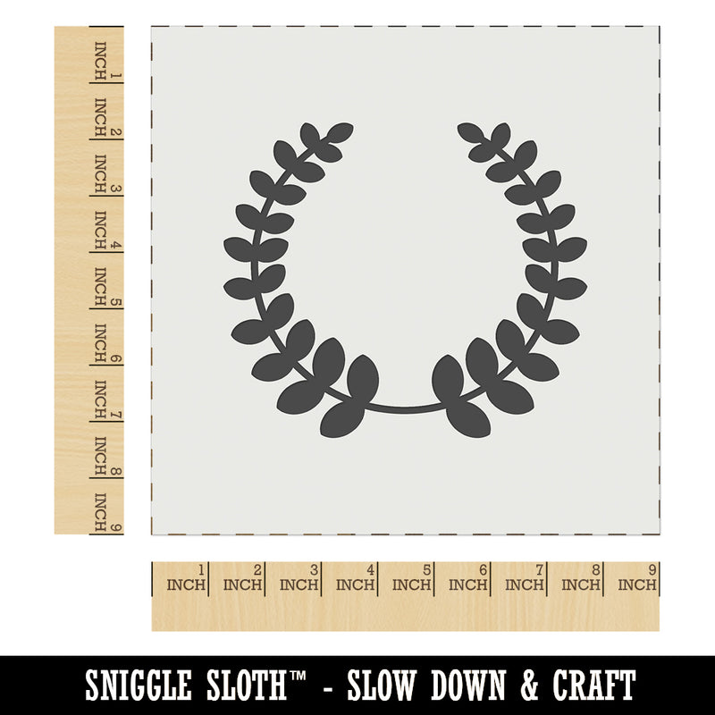 Rounded Laurel Wreath Silhouette Wall Cookie DIY Craft Reusable Stencil
