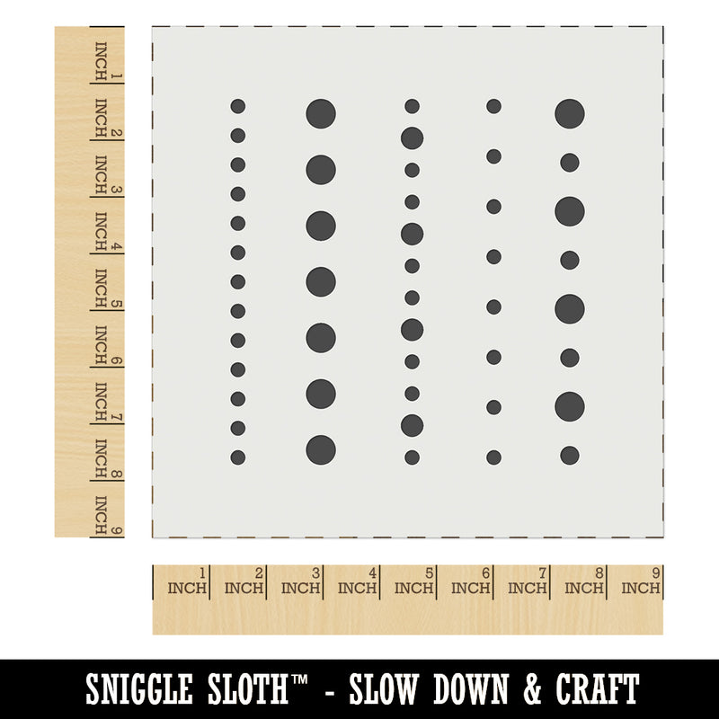 Varying Dot Lines for Repeating Pattern Border Wall Cookie DIY Craft Reusable Stencil