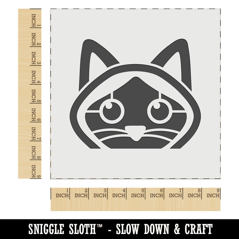 Peeking Siamese Cat Wall Cookie DIY Craft Reusable Stencil