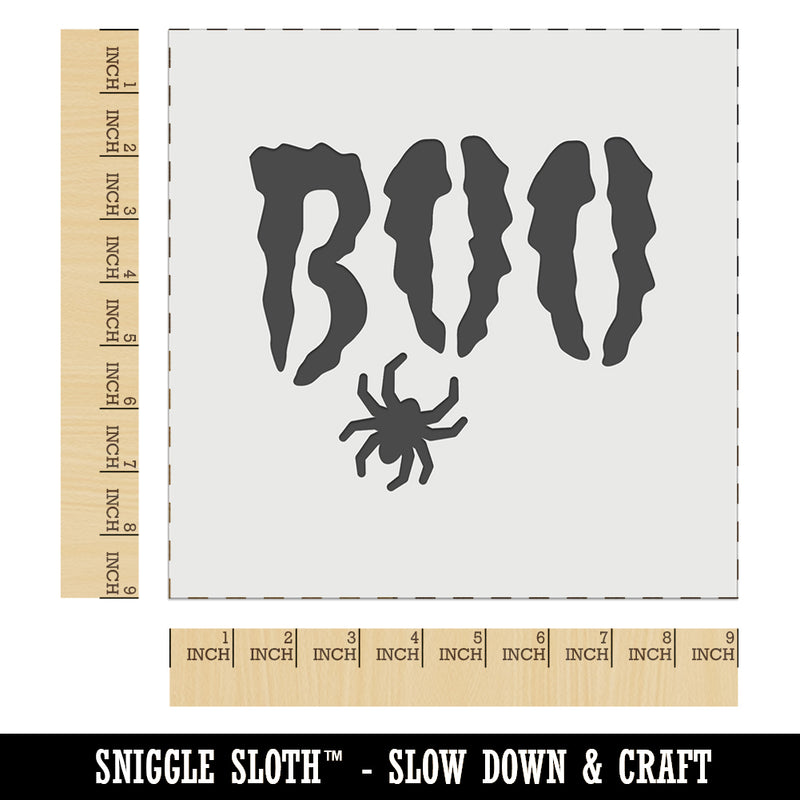 Boo with Spider Halloween Wall Cookie DIY Craft Reusable Stencil