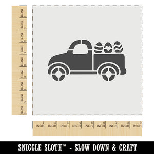 Cute Truck with Easter Eggs Wall Cookie DIY Craft Reusable Stencil