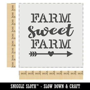 Farm Sweet Farm with Arrow and Heart Wall Cookie DIY Craft Reusable Stencil
