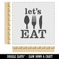 Let's Eat Knife Fork Spoon Wall Cookie DIY Craft Reusable Stencil