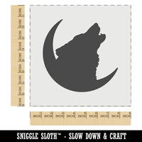 Wolf Howling Crescent Moon Wall Cookie DIY Craft Reusable Stencil