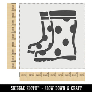 Adorable Summer Polka Dot Rain Boots Wall Cookie DIY Craft Reusable Stencil