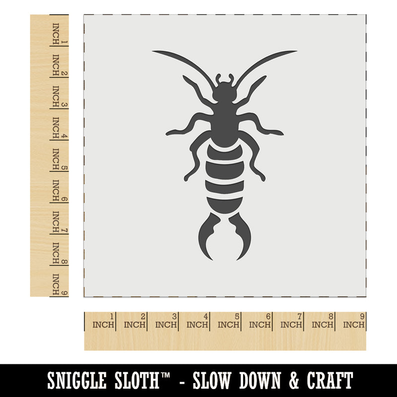 Earwig Insect Bug with Pincer Tail Wall Cookie DIY Craft Reusable Stencil