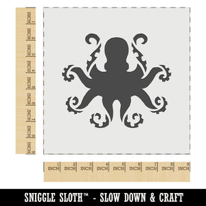 Octopus with Twisting Tentacle Arms Wall Cookie DIY Craft Reusable Stencil