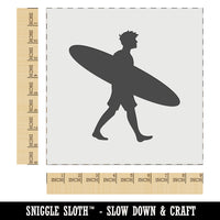 Surfer Man with Surfboard Walking Wall Cookie DIY Craft Reusable Stencil