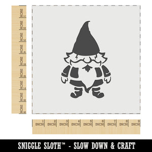 Whimsical Little Garden Gnome Wall Cookie DIY Craft Reusable Stencil