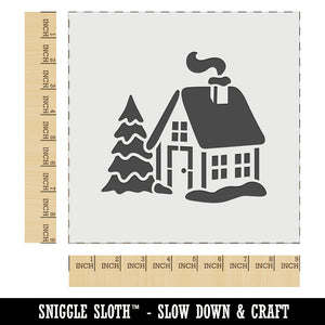 Christmas Winter House Wall Cookie DIY Craft Reusable Stencil