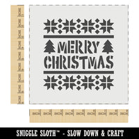 Merry Christmas Sweater Style Wall Cookie DIY Craft Reusable Stencil