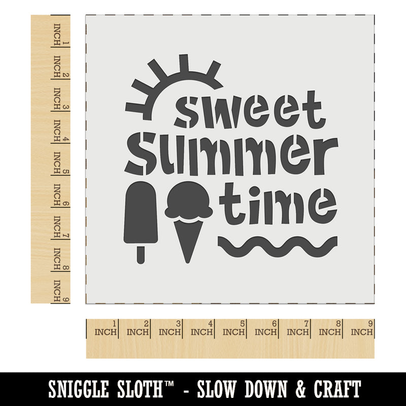 Sweet Summer Time Wall Cookie DIY Craft Reusable Stencil