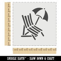 Beach Lounge Chair and Umbrella Wall Cookie DIY Craft Reusable Stencil