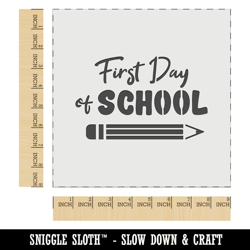 First Day of School Pencil Wall Cookie DIY Craft Reusable Stencil