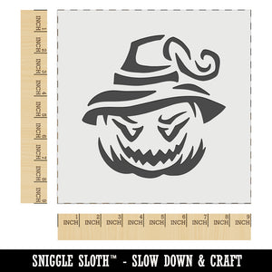 Jack-O'-Lantern Pumpkin Wearing Witch Hat Halloween Wall Cookie DIY Craft Reusable Stencil