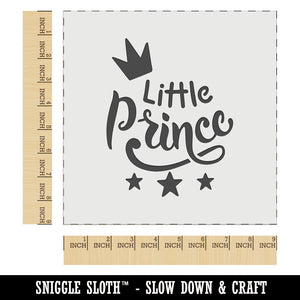 Little Prince Cursive with Crown and Stars Wall Cookie DIY Craft Reusable Stencil