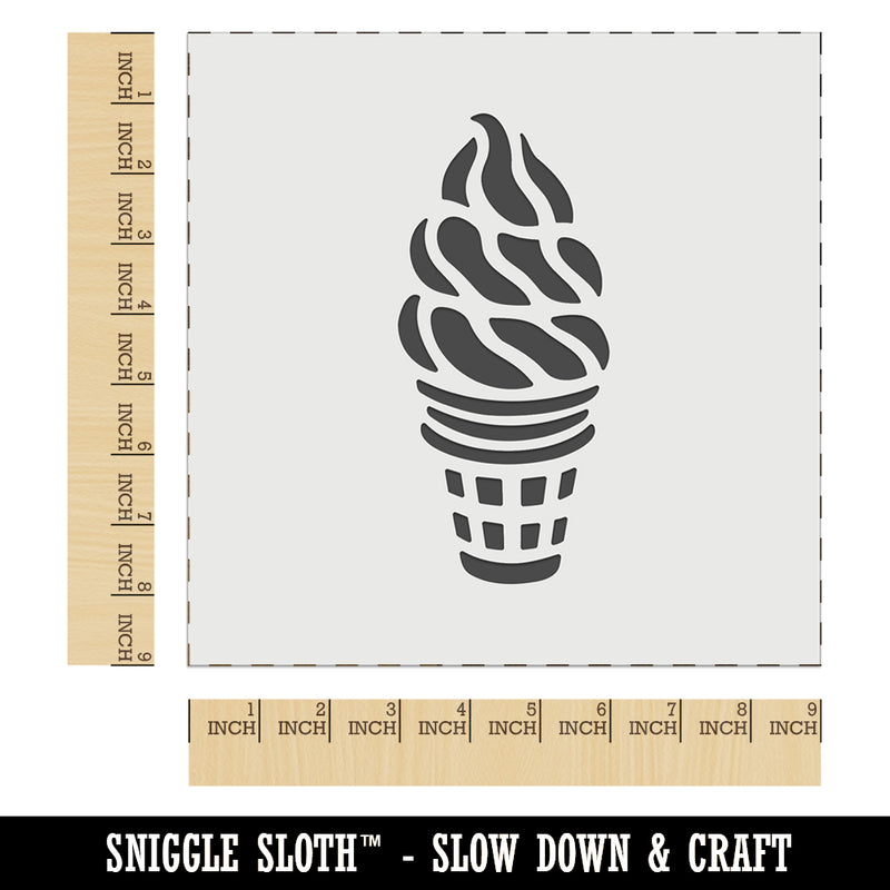 Soft Serve Ice Cream on a Cone Wall Cookie DIY Craft Reusable Stencil