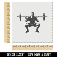 Squat Weightlifting Exercise Workout Gym Wall Cookie DIY Craft Reusable Stencil